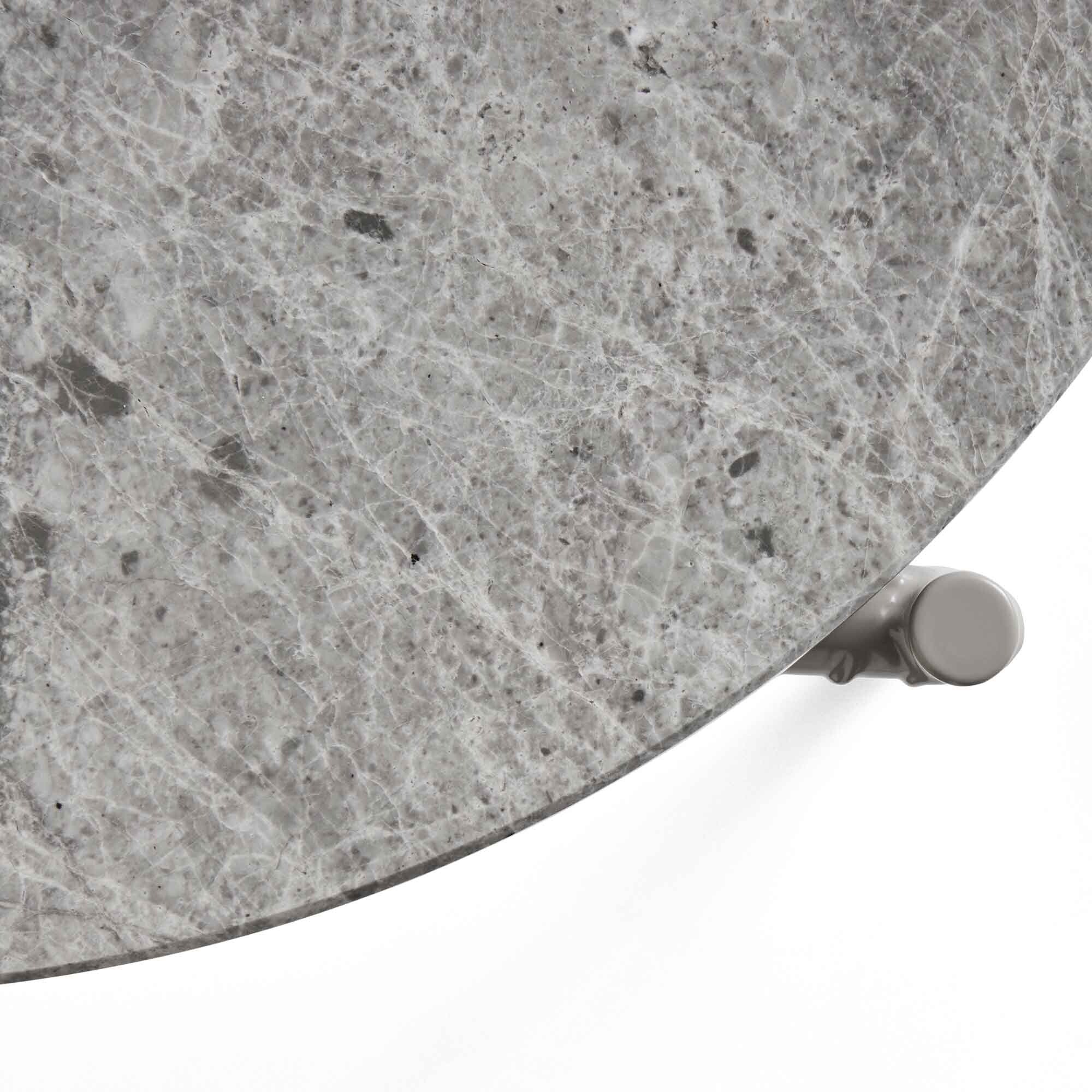 Rebar Side Table Marble Ø45cm