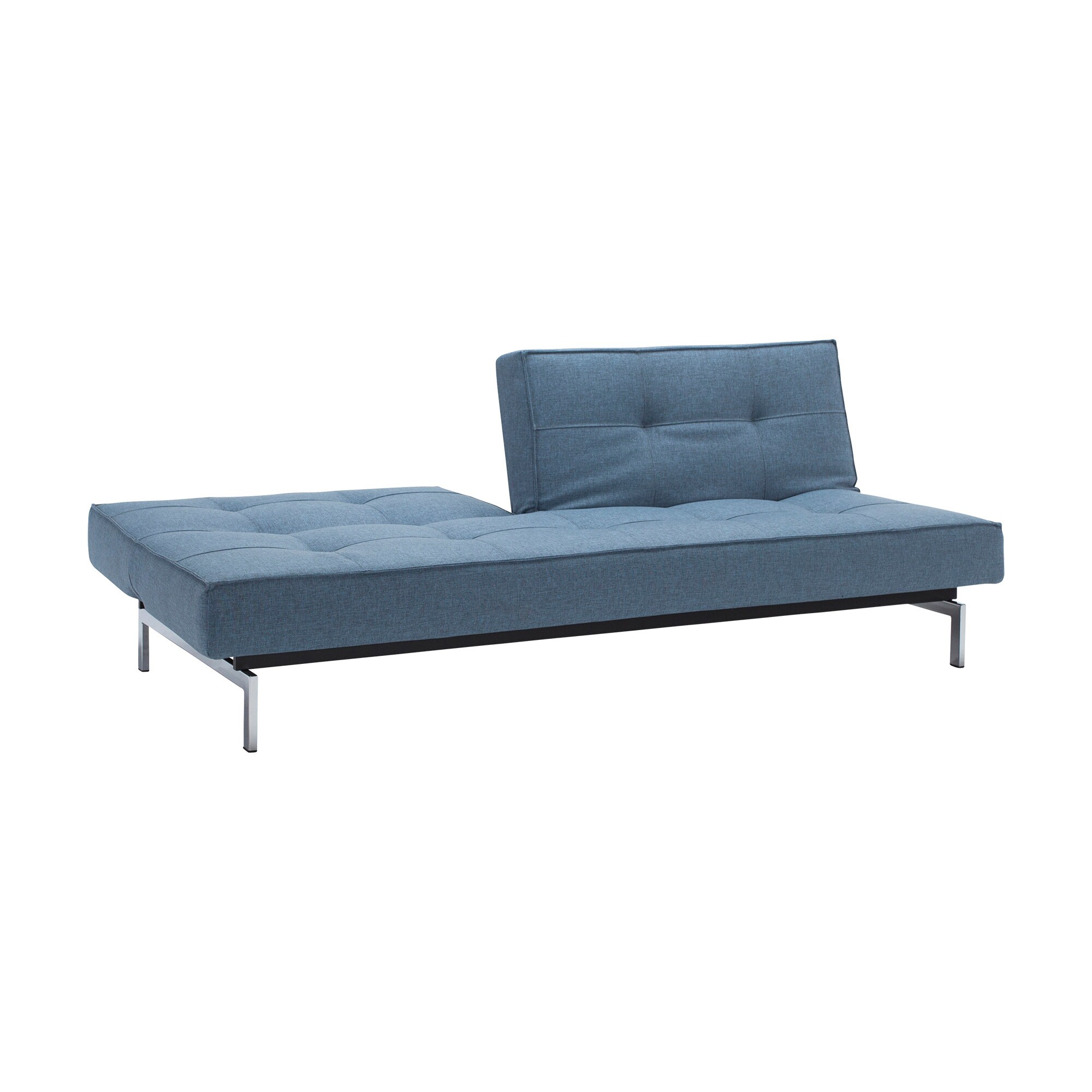 Splitback Sofa Bed Chrome 210x89cm