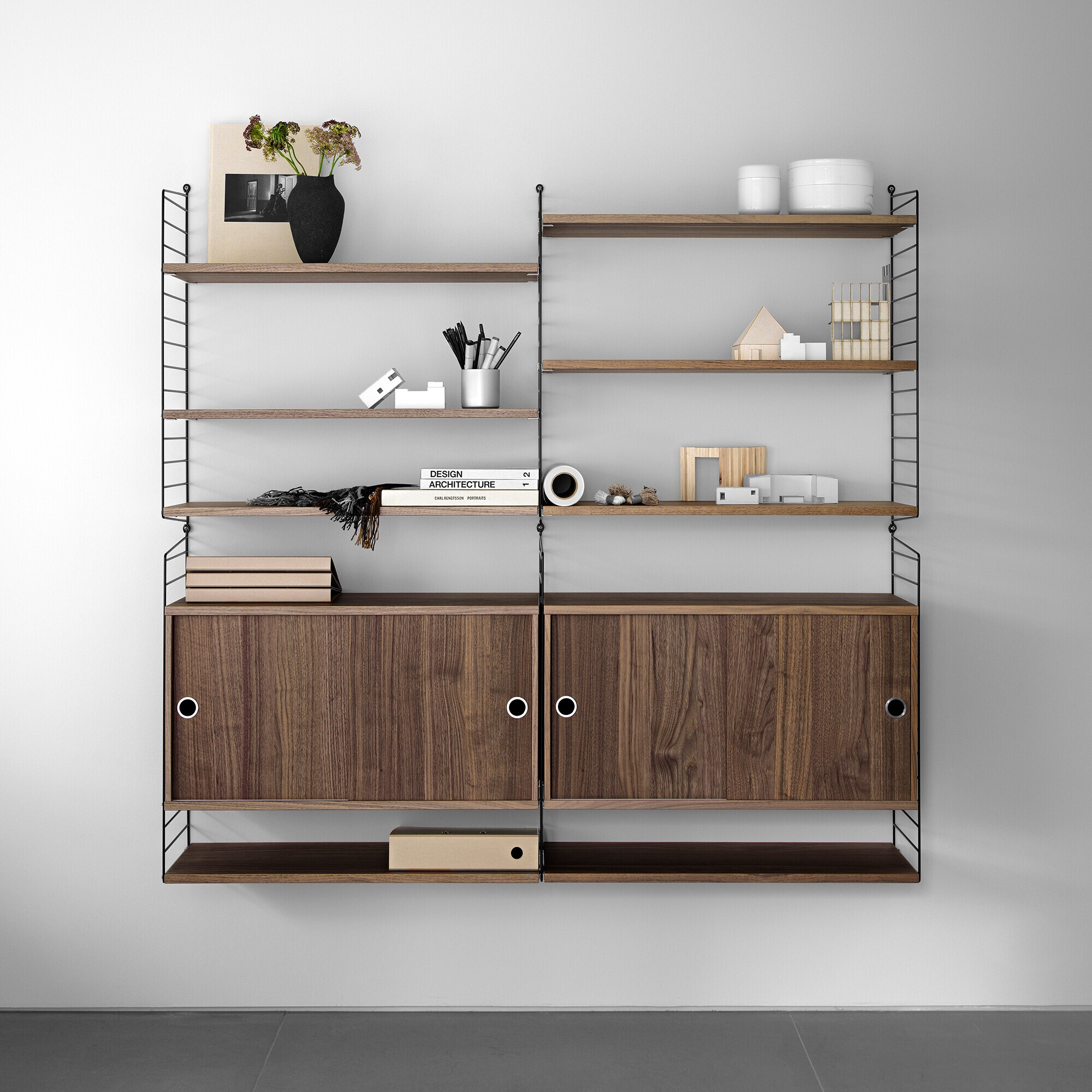 Wall Shelf with Cabinet 78x100x20cm