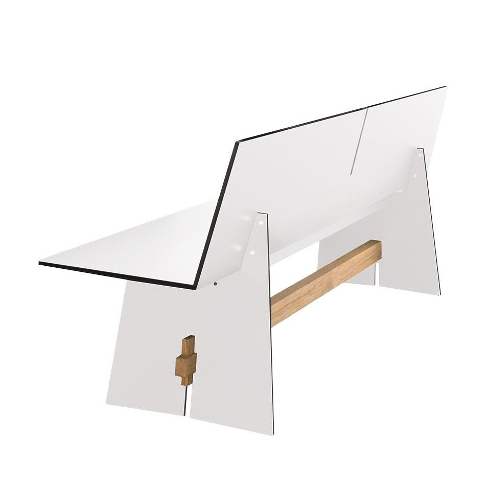 Tension Outdoor Bench With Backrest