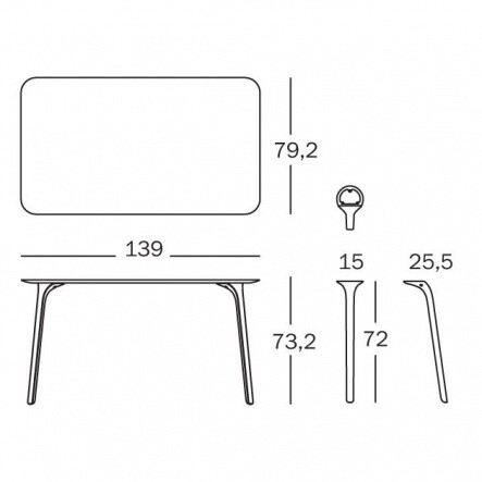 Table First Outdoor rectangular