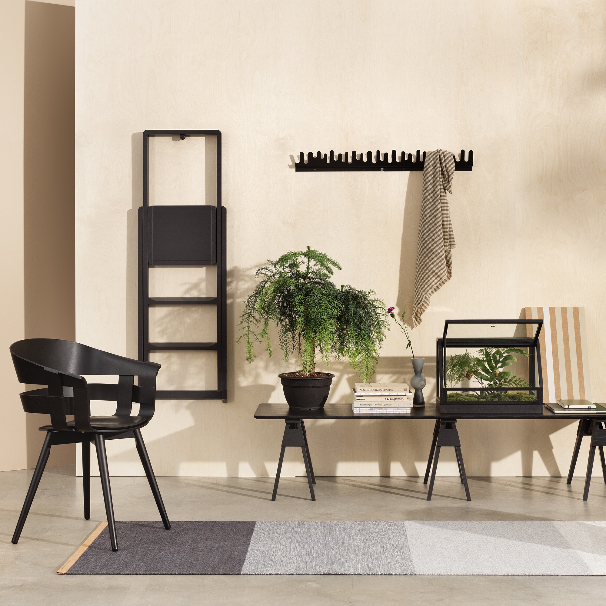 Wave Wall-Mounted Coat Rack Set of 2