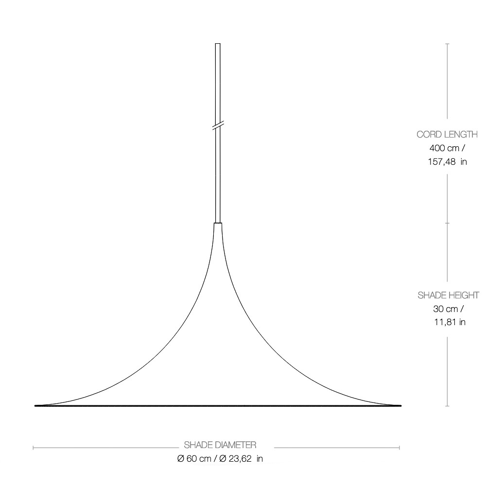 Semi Suspension Lamp Ø60cm