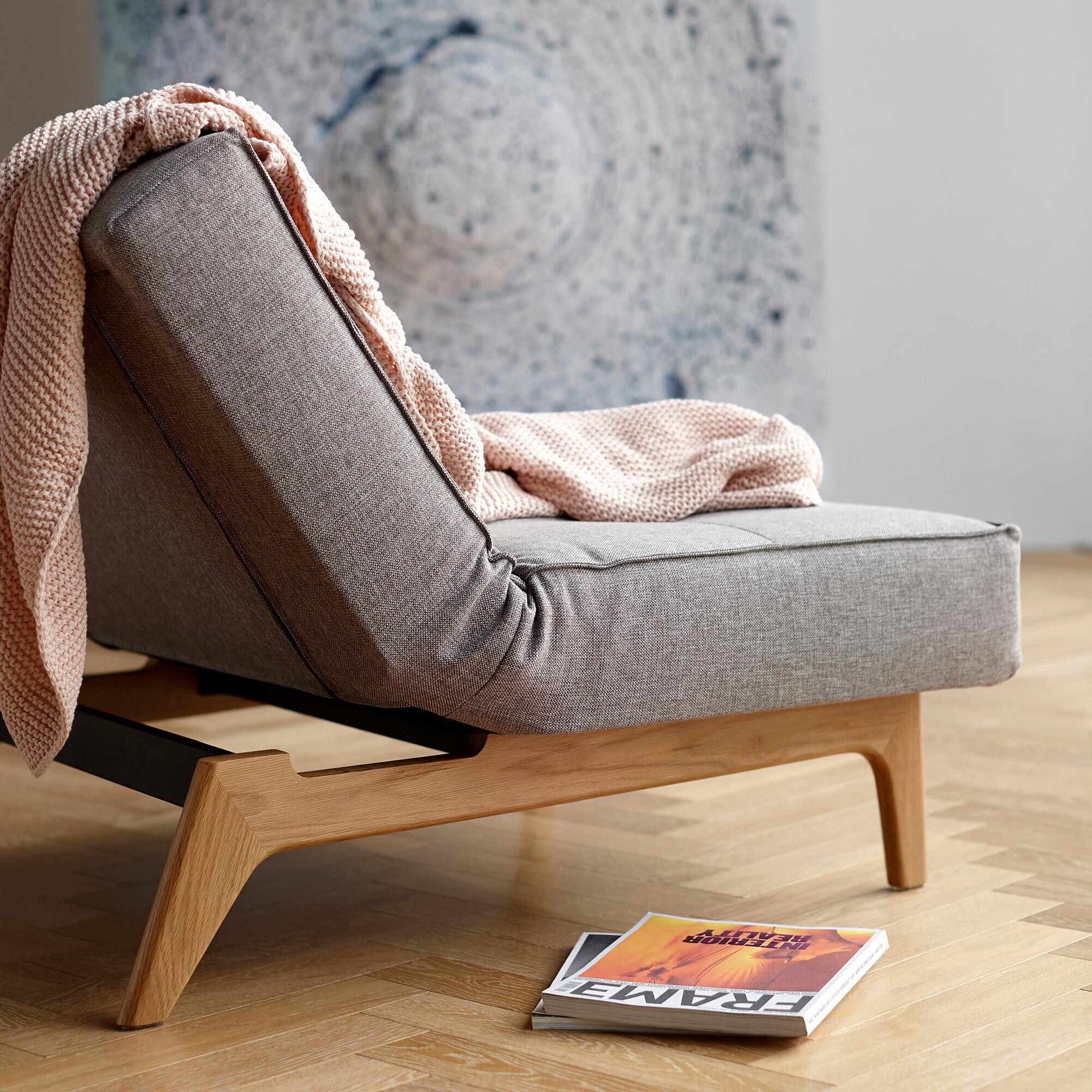 Splitback Sofa Bed Oak 210x96cm