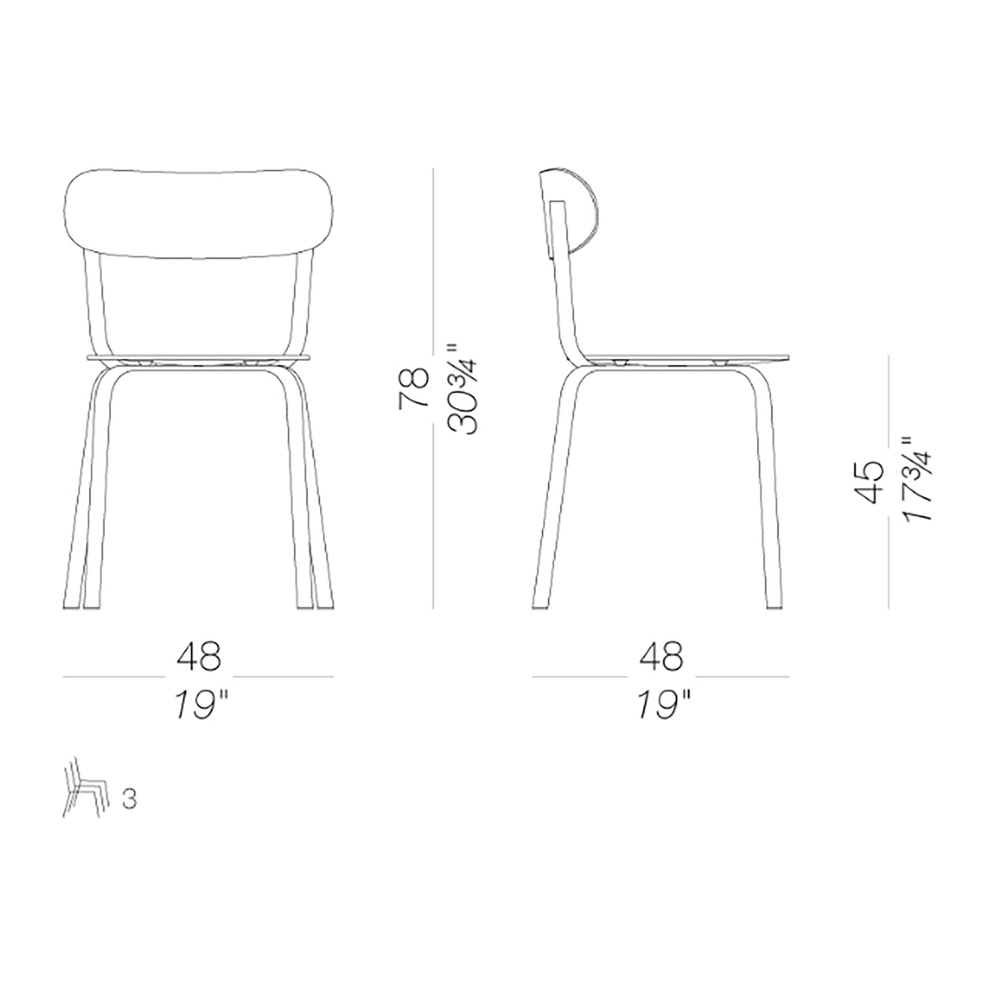 Stil S48 Chair Four Leg Frame Stackable