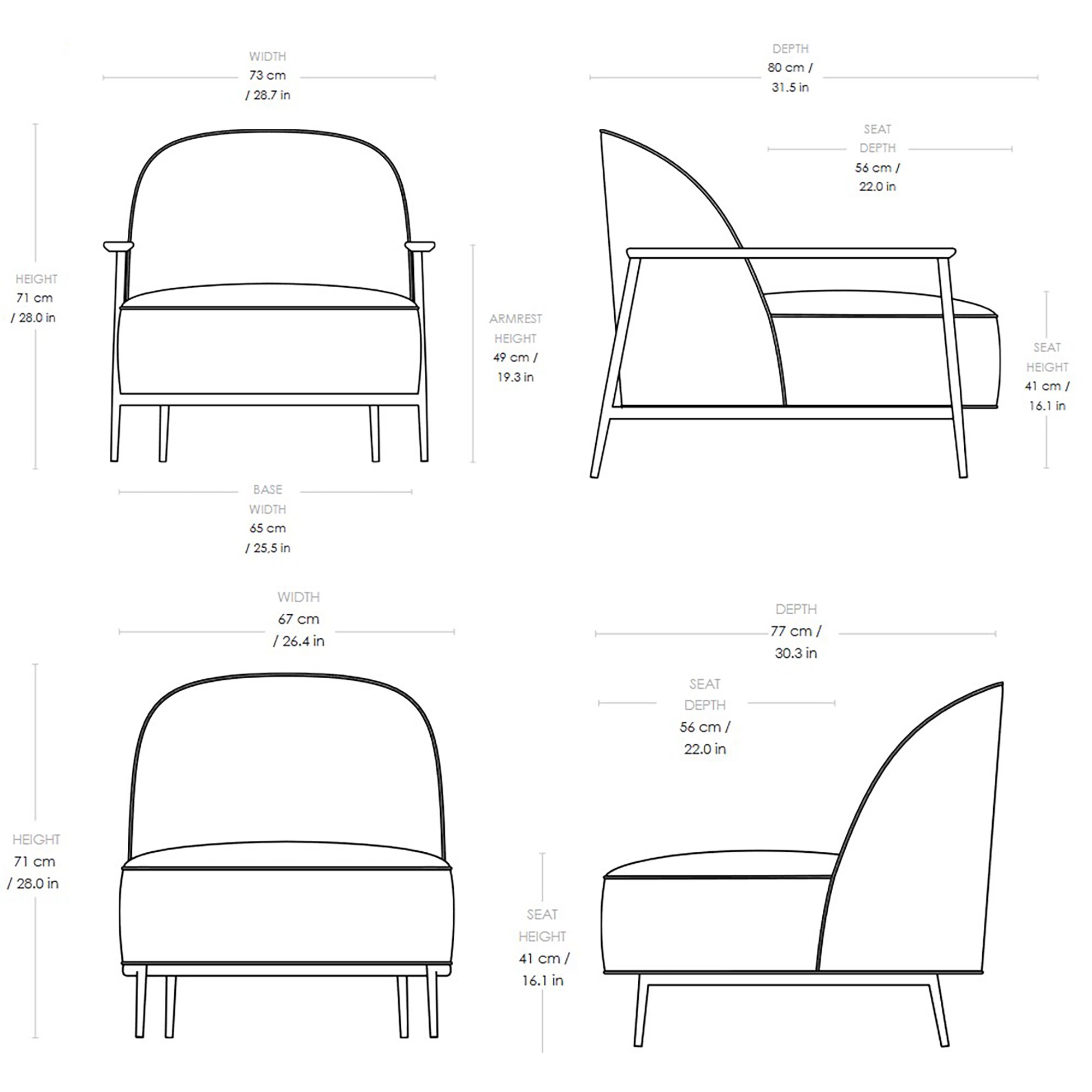 Sejour Lounge Chair with Armrests