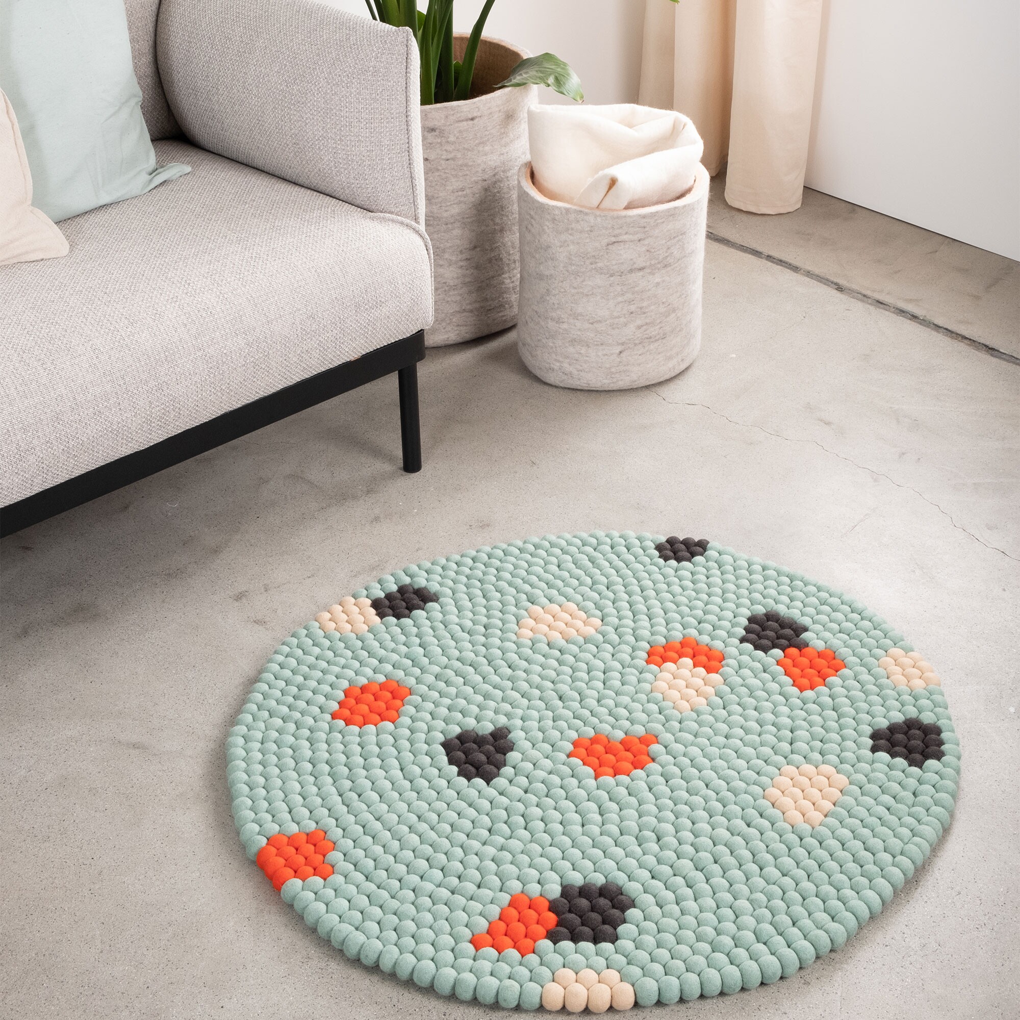 Terra Ocean Felt Ball Rug
