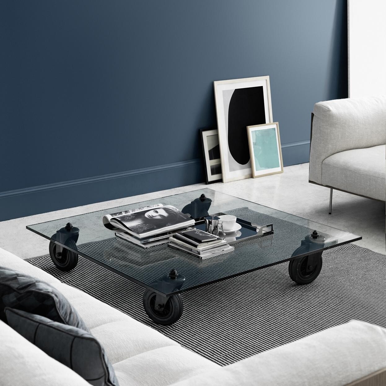 Tavolo Con Ruote Coffee Table 100x100cm