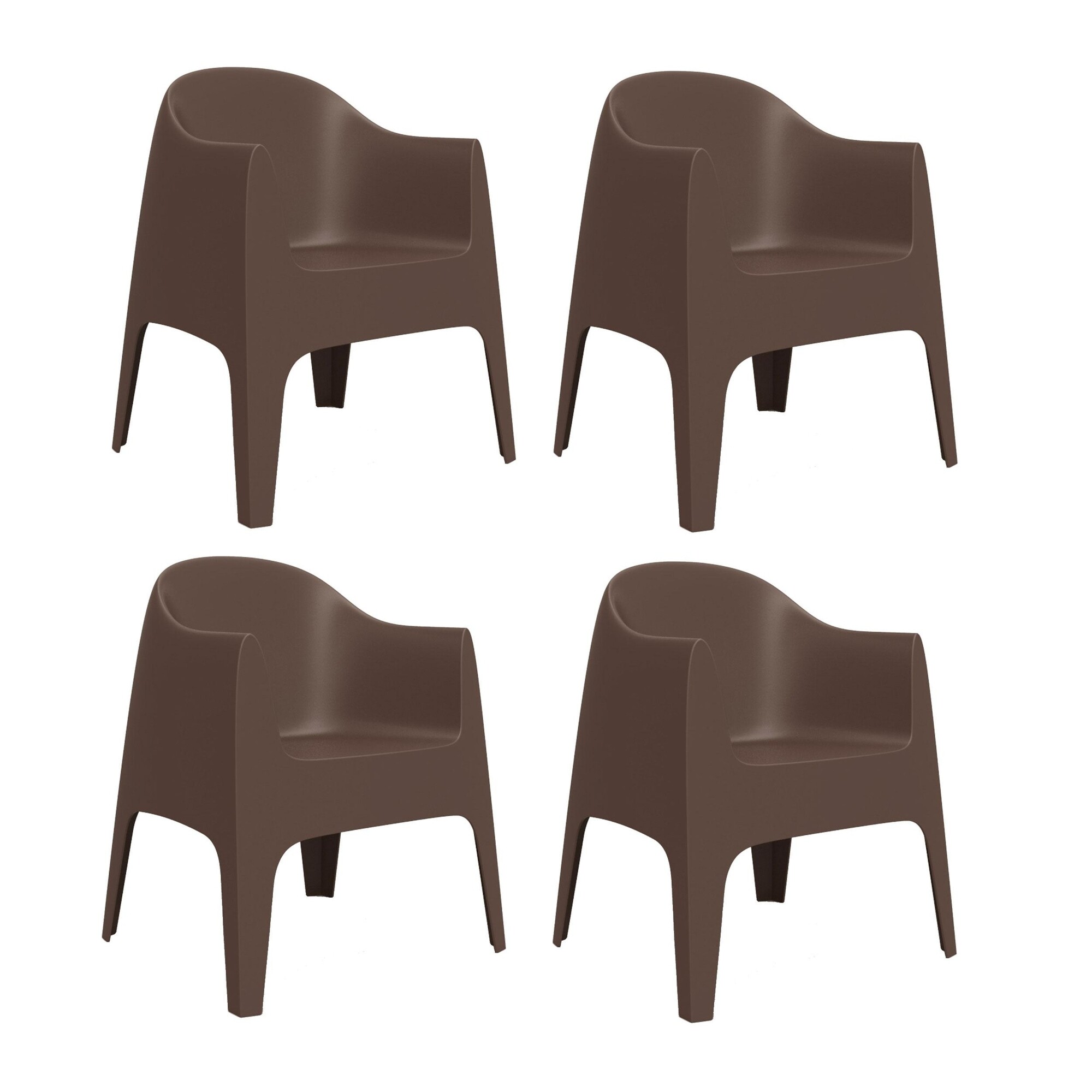Solid Armchair Set of 4