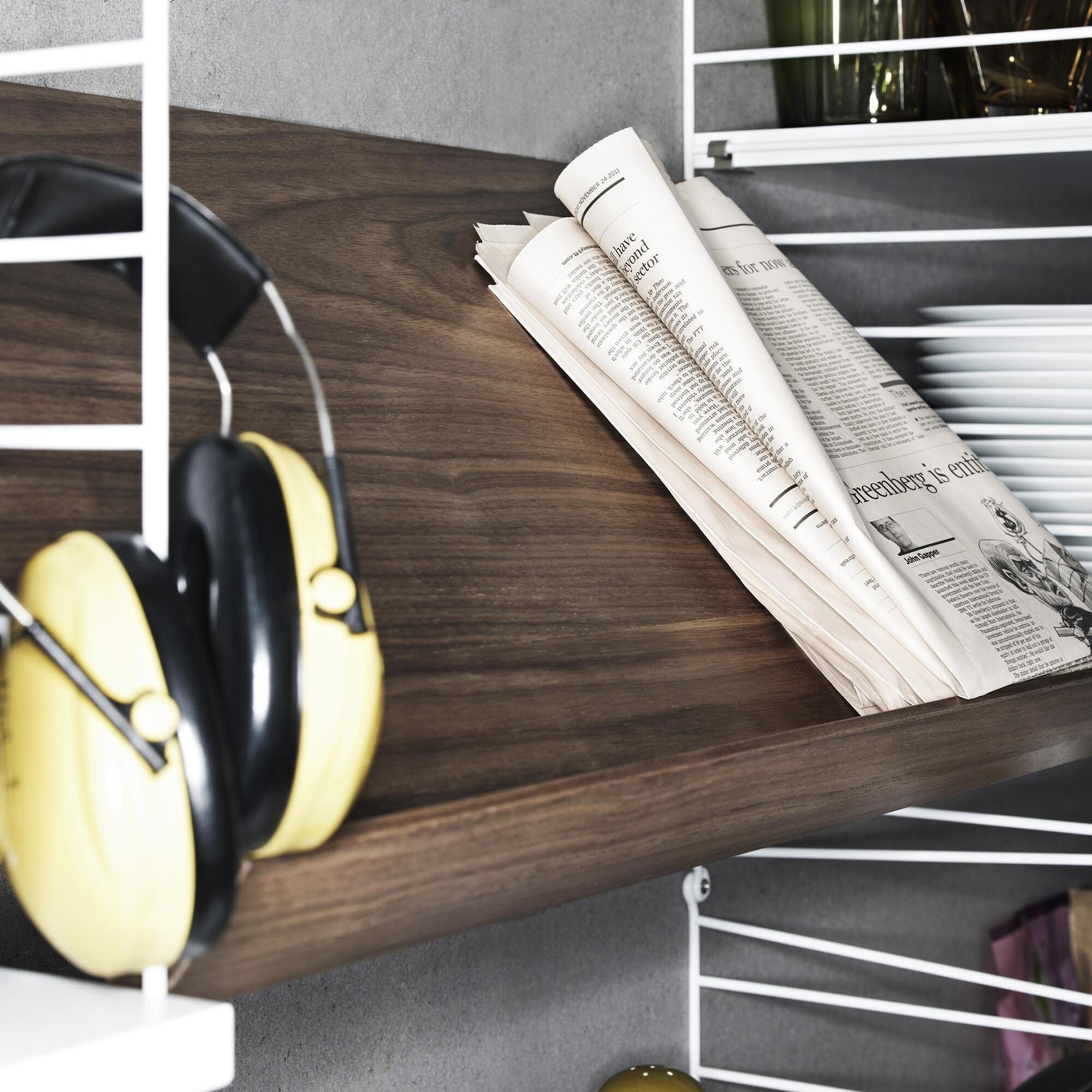 String System Magazine Shelf 58x30cm Wood