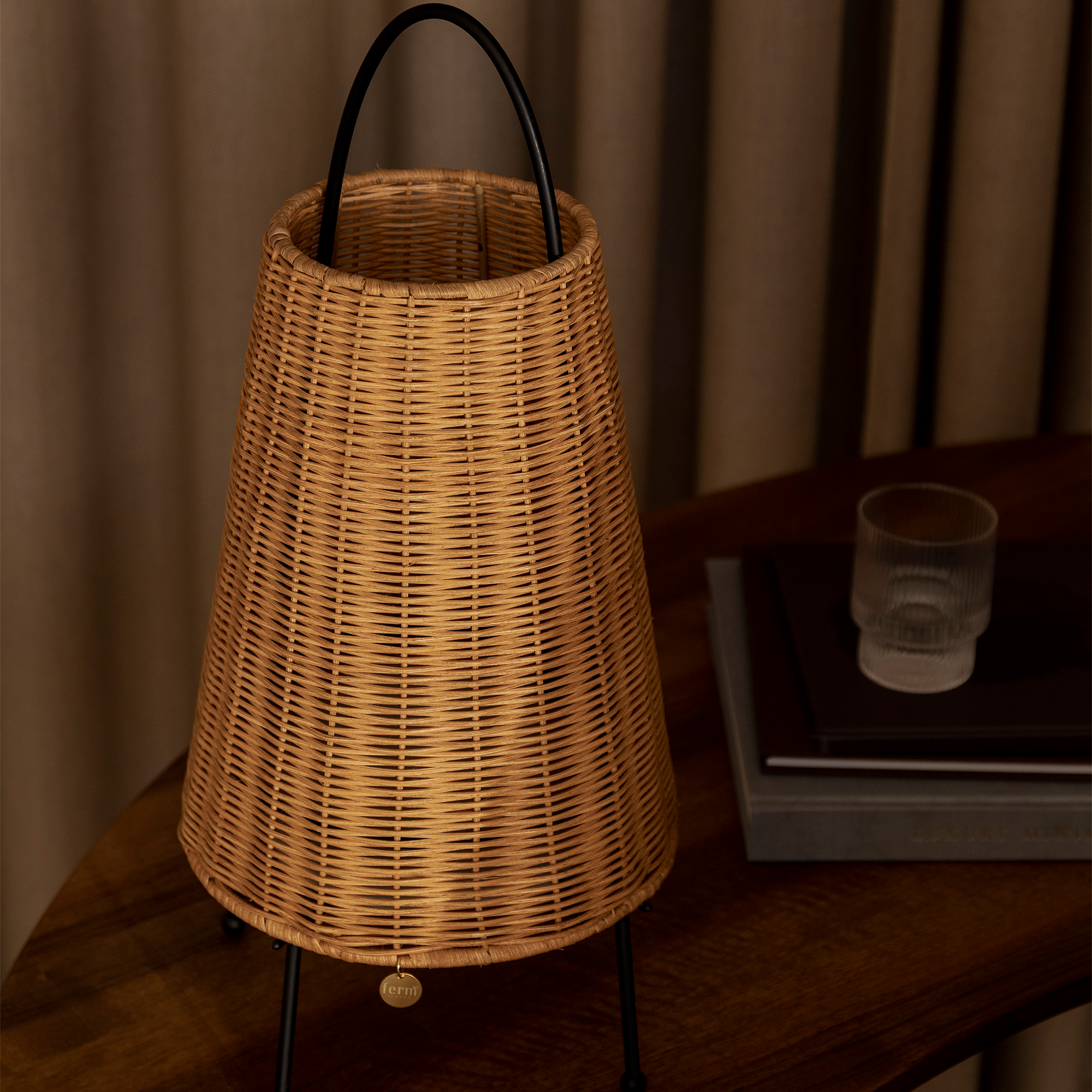 Porti LED Rattan Battery Table Lamp
