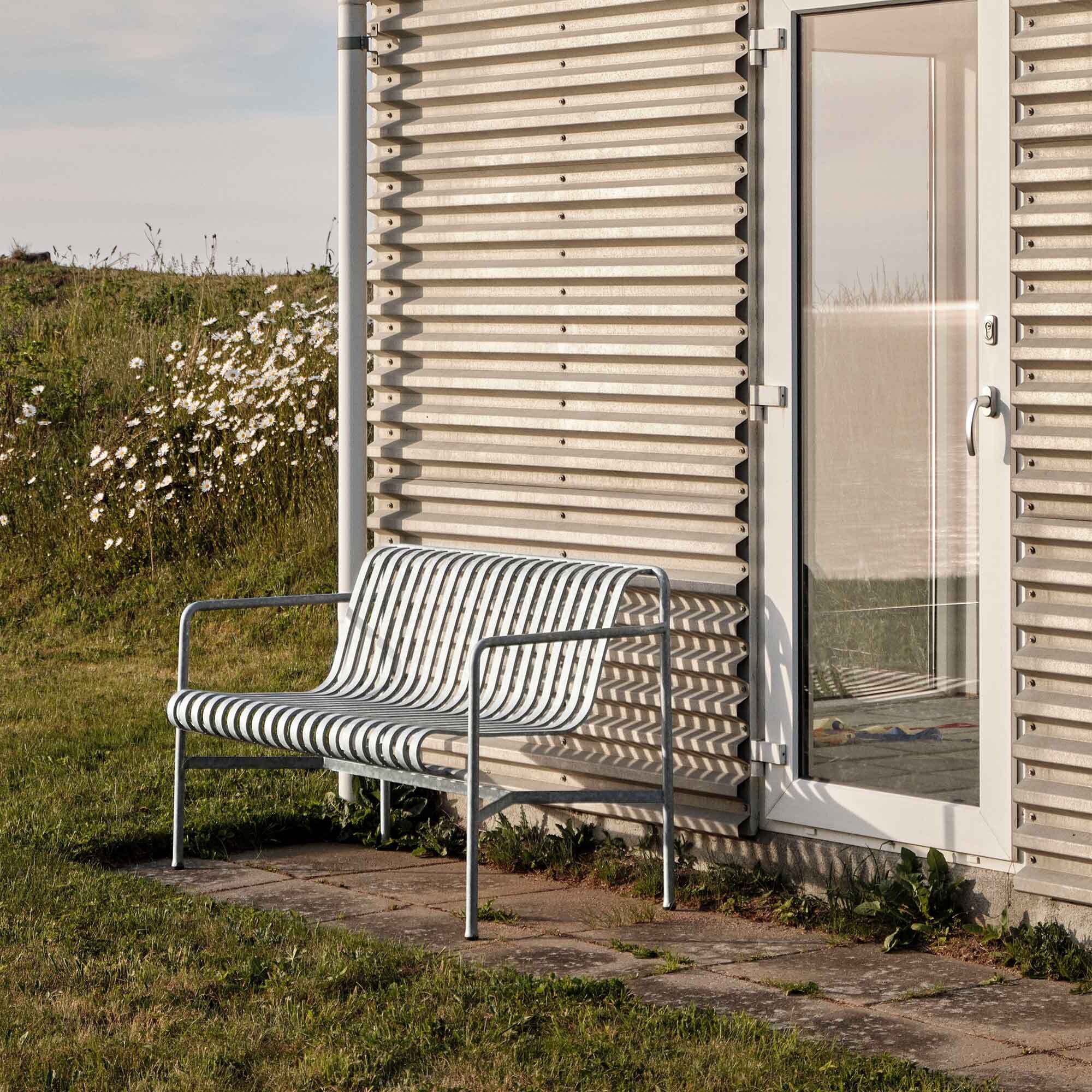 Palissade Dining Garden Bench Hot Galvanised