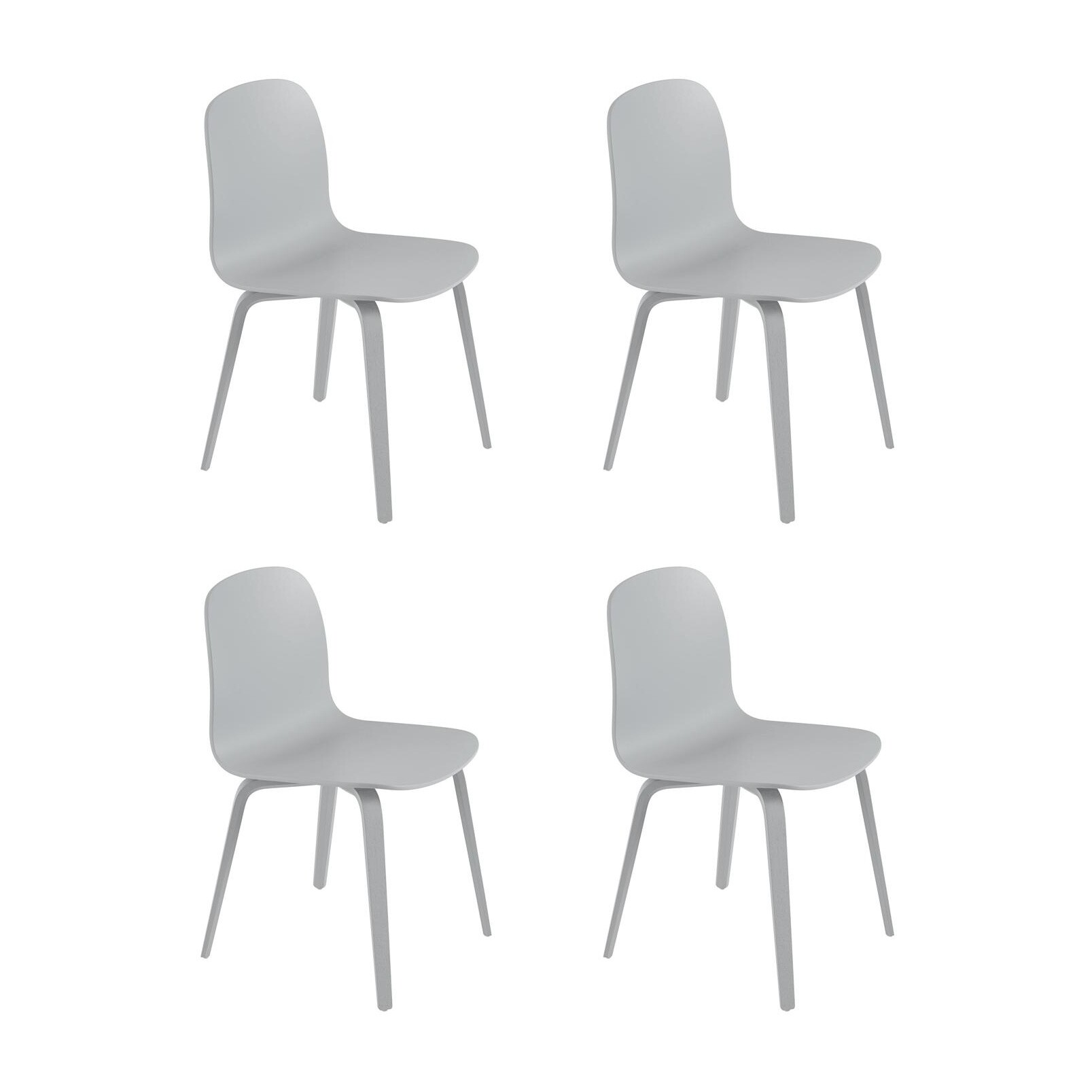 Visu Chair With Wood Frame Set Of 4