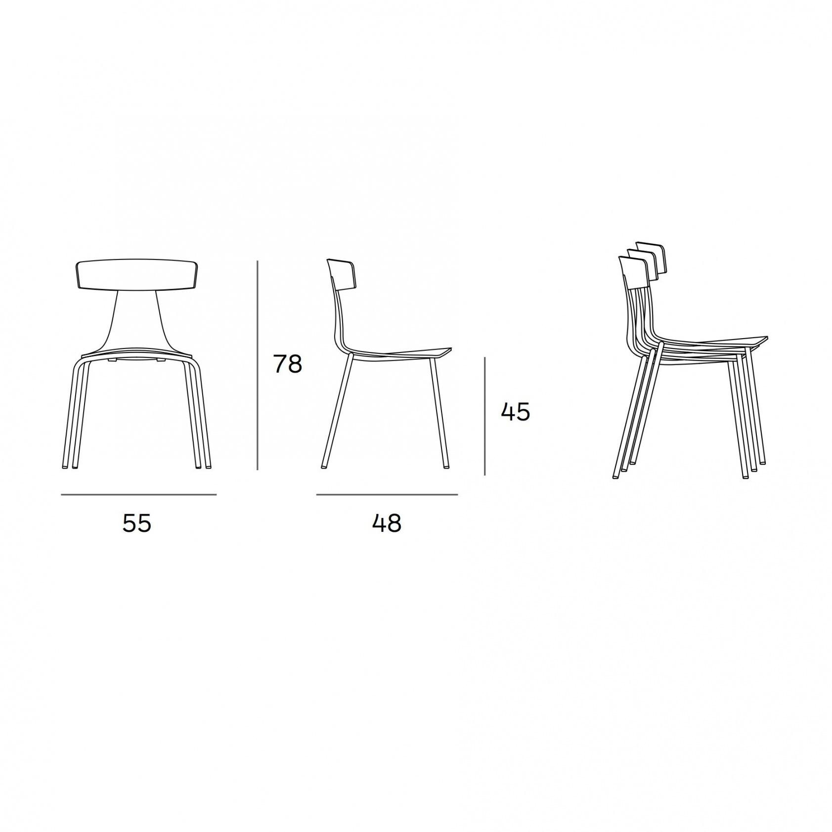 Remo Plastic Garden Chair unicoloured