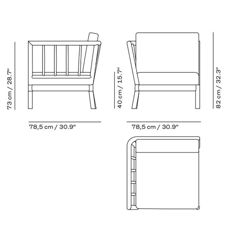 Skagerak Tradition Outdoor Sofa End Module