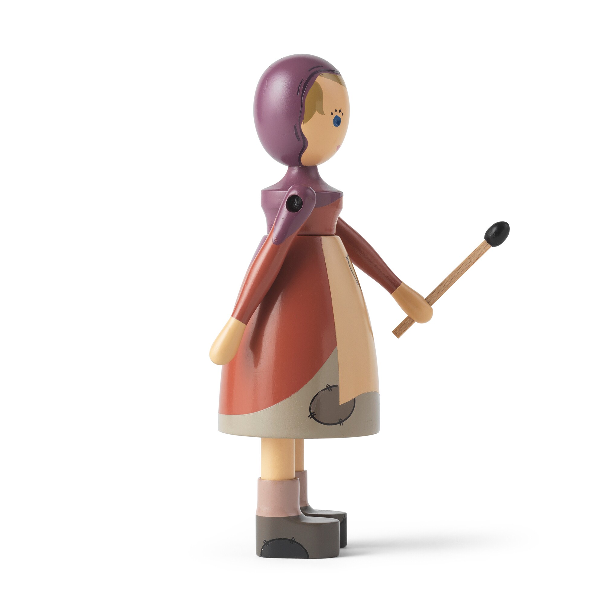 Wooden Figure Girl With Matchstick