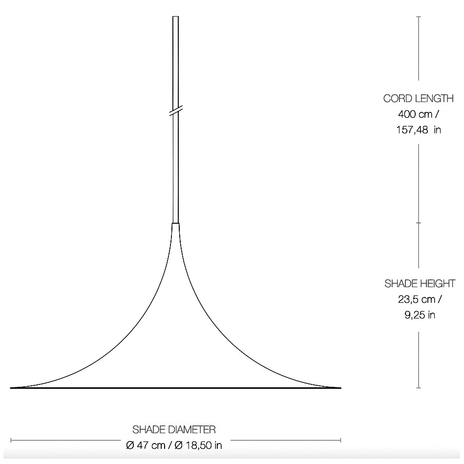 Semi Suspension Lamp Ø47cm