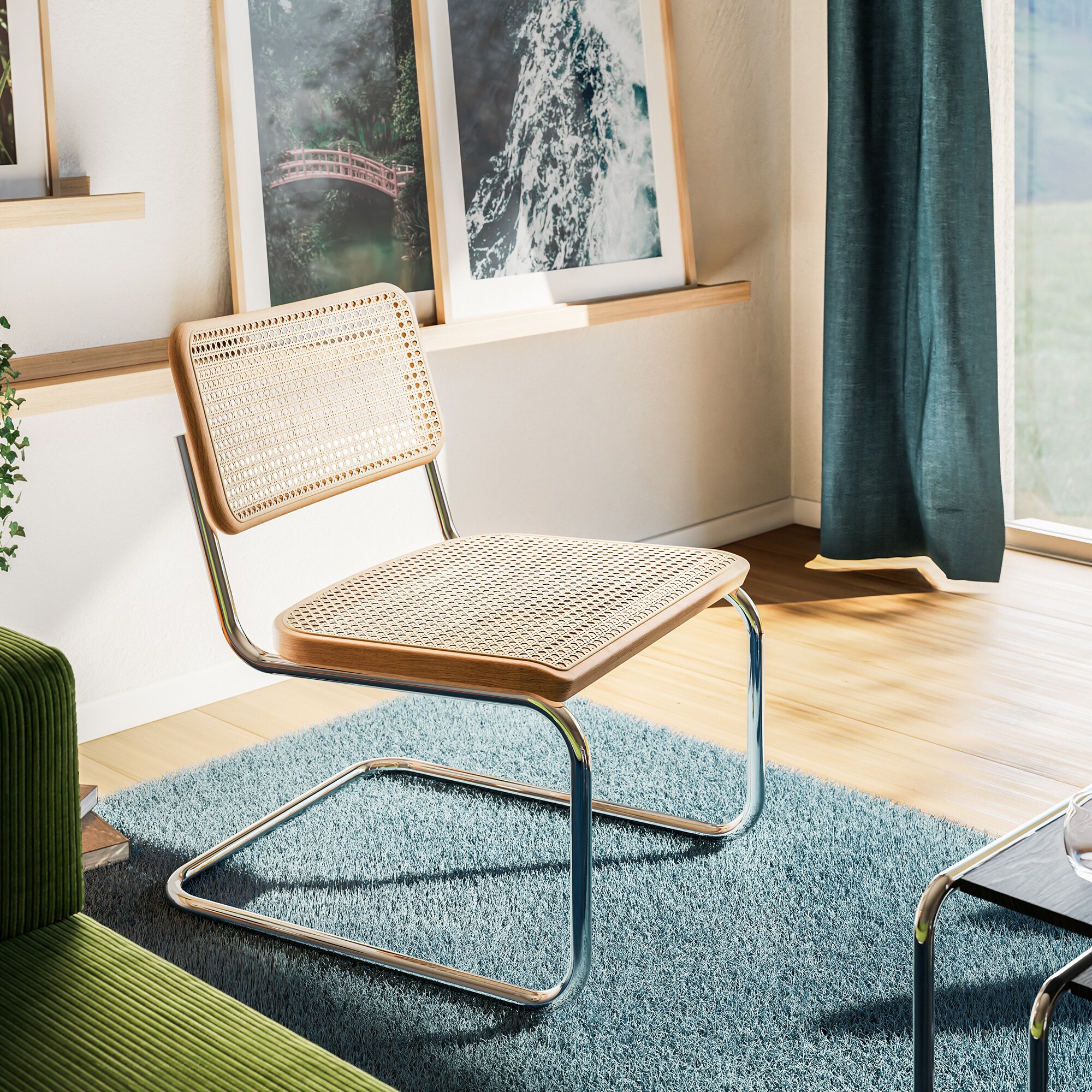 S 32 VL Cantilever Lounge Chair Chromed Frame