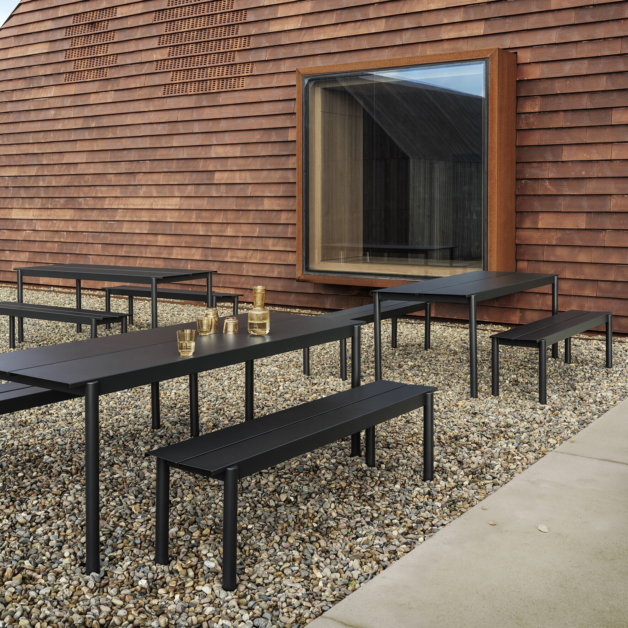 Linear Steel Outdoor Table 220x90cm