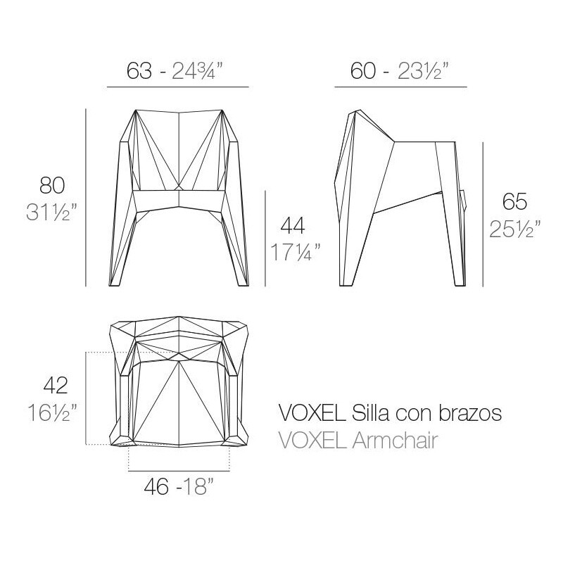 Voxel Armchair Set of 4