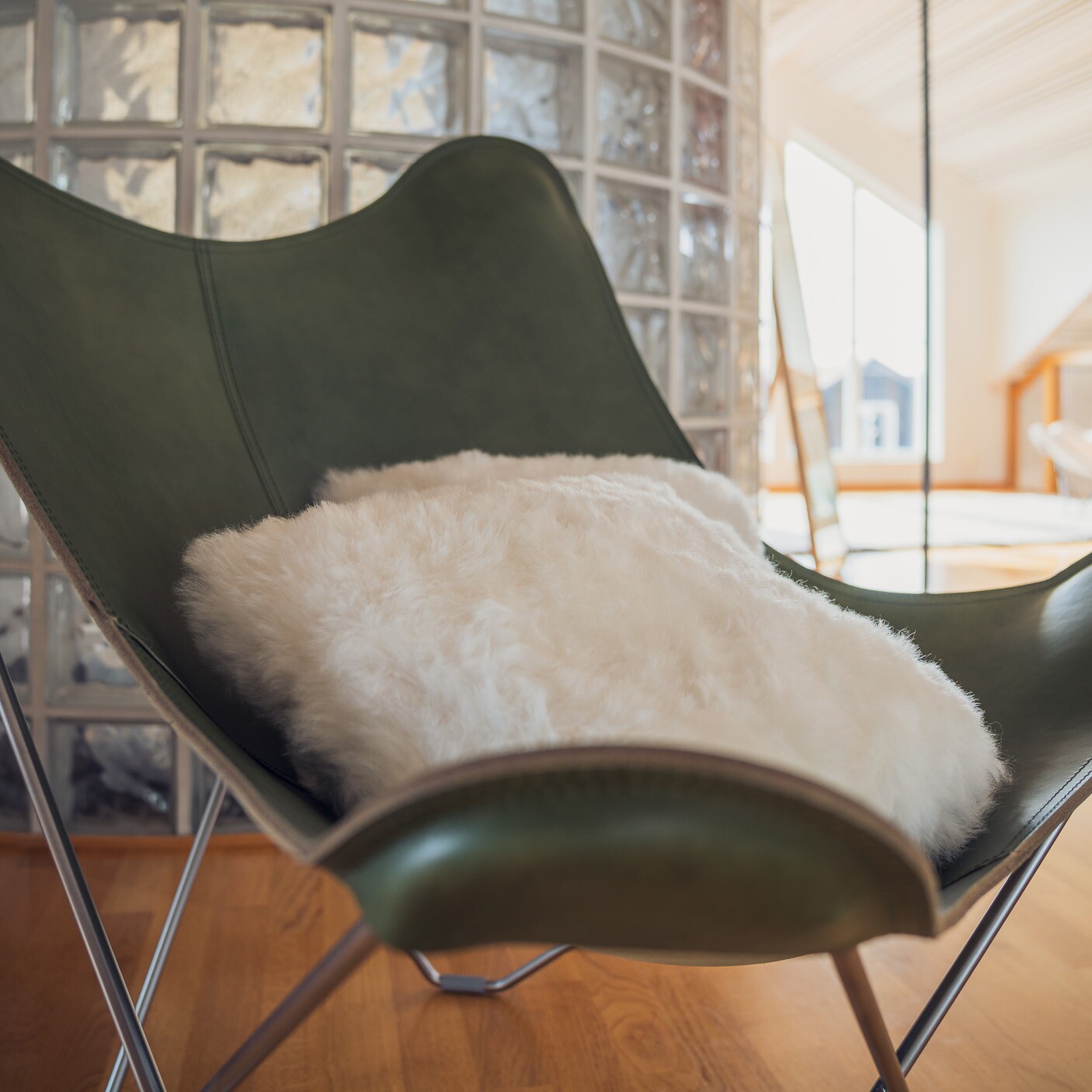 Sheepskin Shorn Cushion 35x35cm