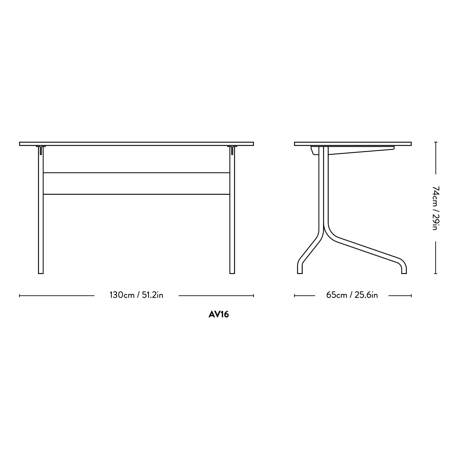 Pavilion AV16 Desk Frame Chrome