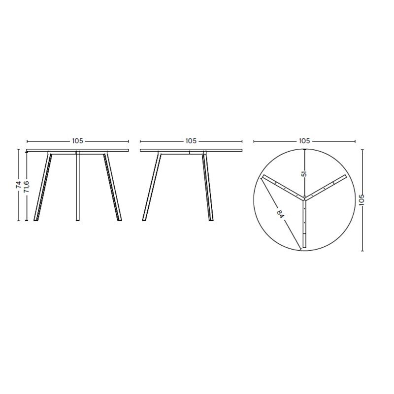 Loop Stand Dining Table Ø 105 cm