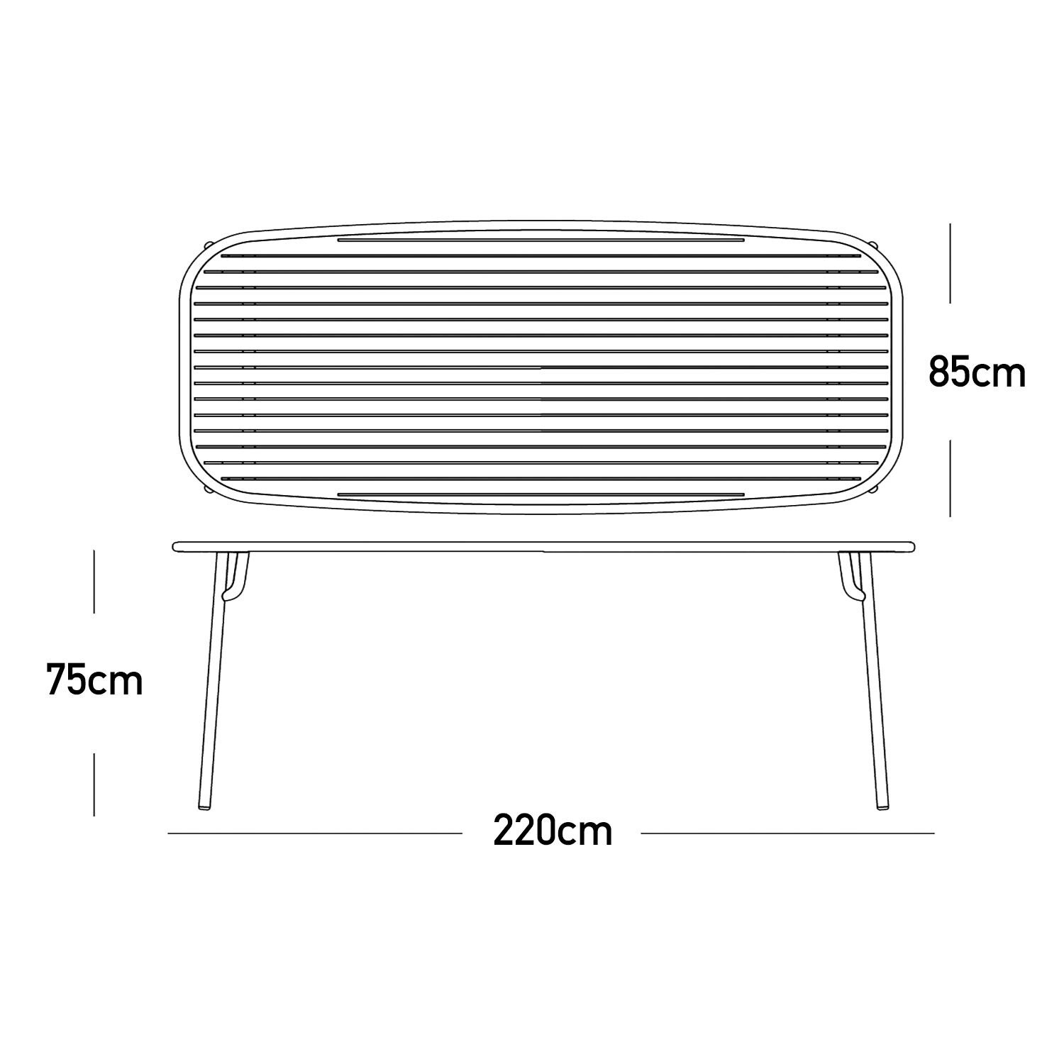 Week-End Outdoor Table 85x220cm