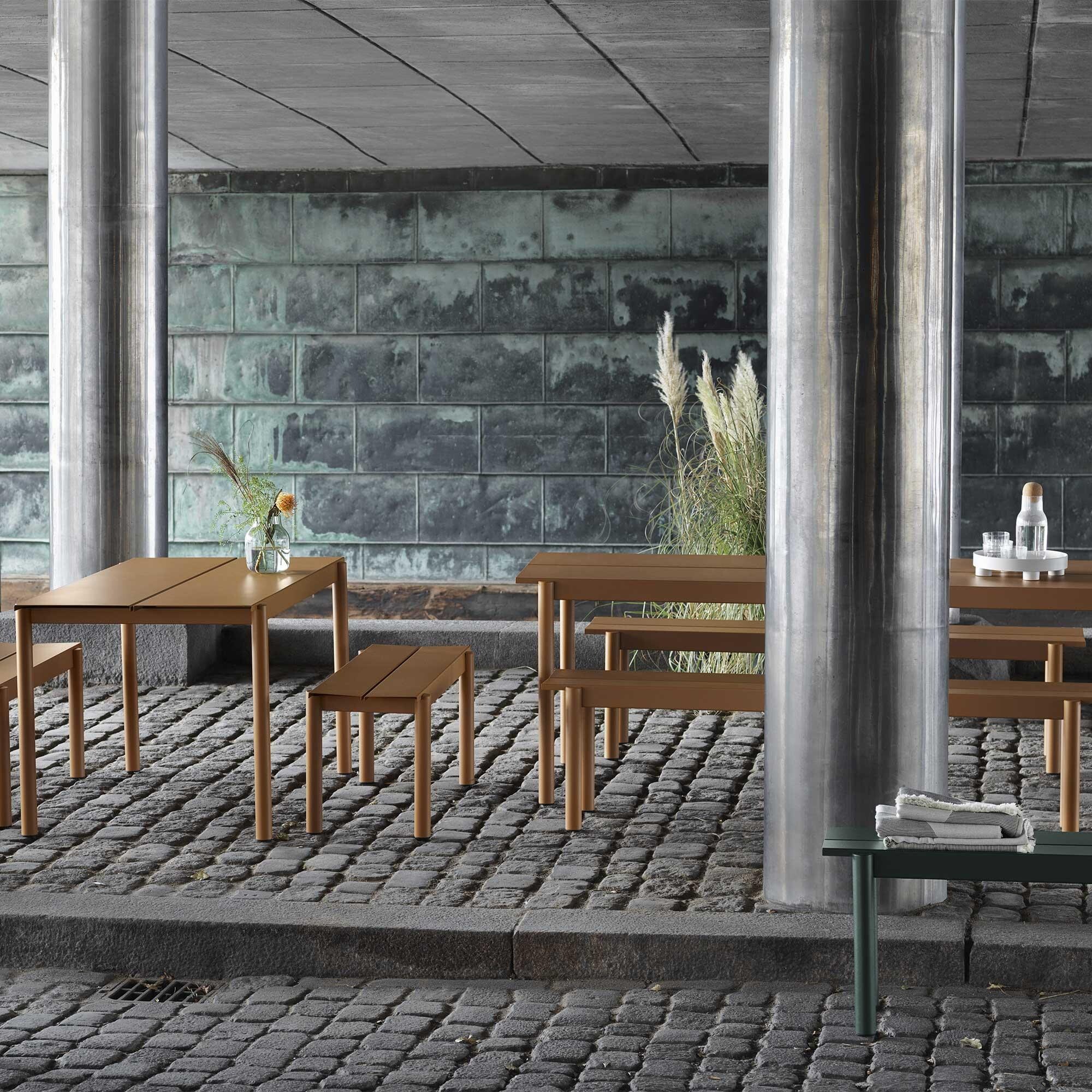 Linear Steel Outdoor Table 140x75cm