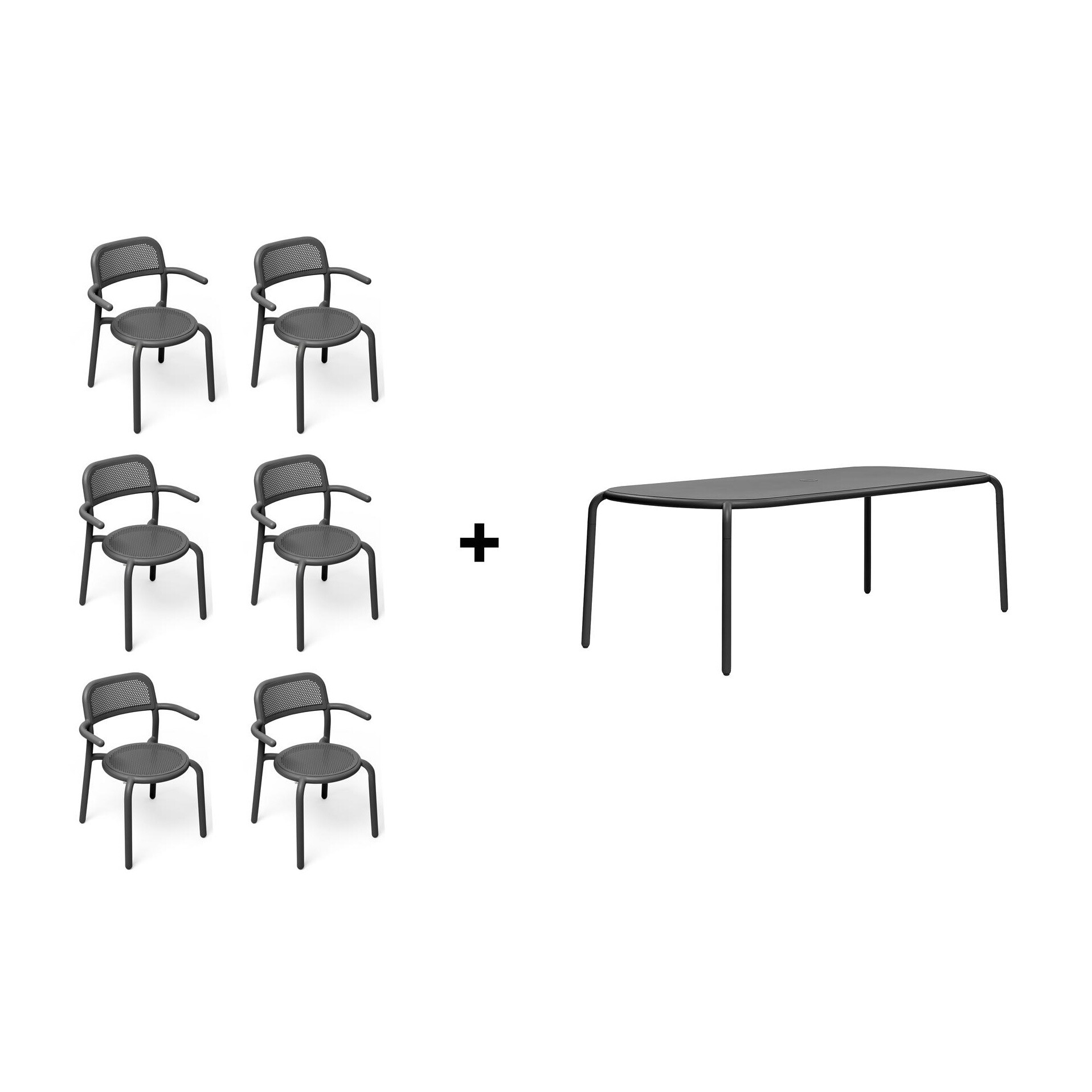 Toní Garden Table + Garden Armchair