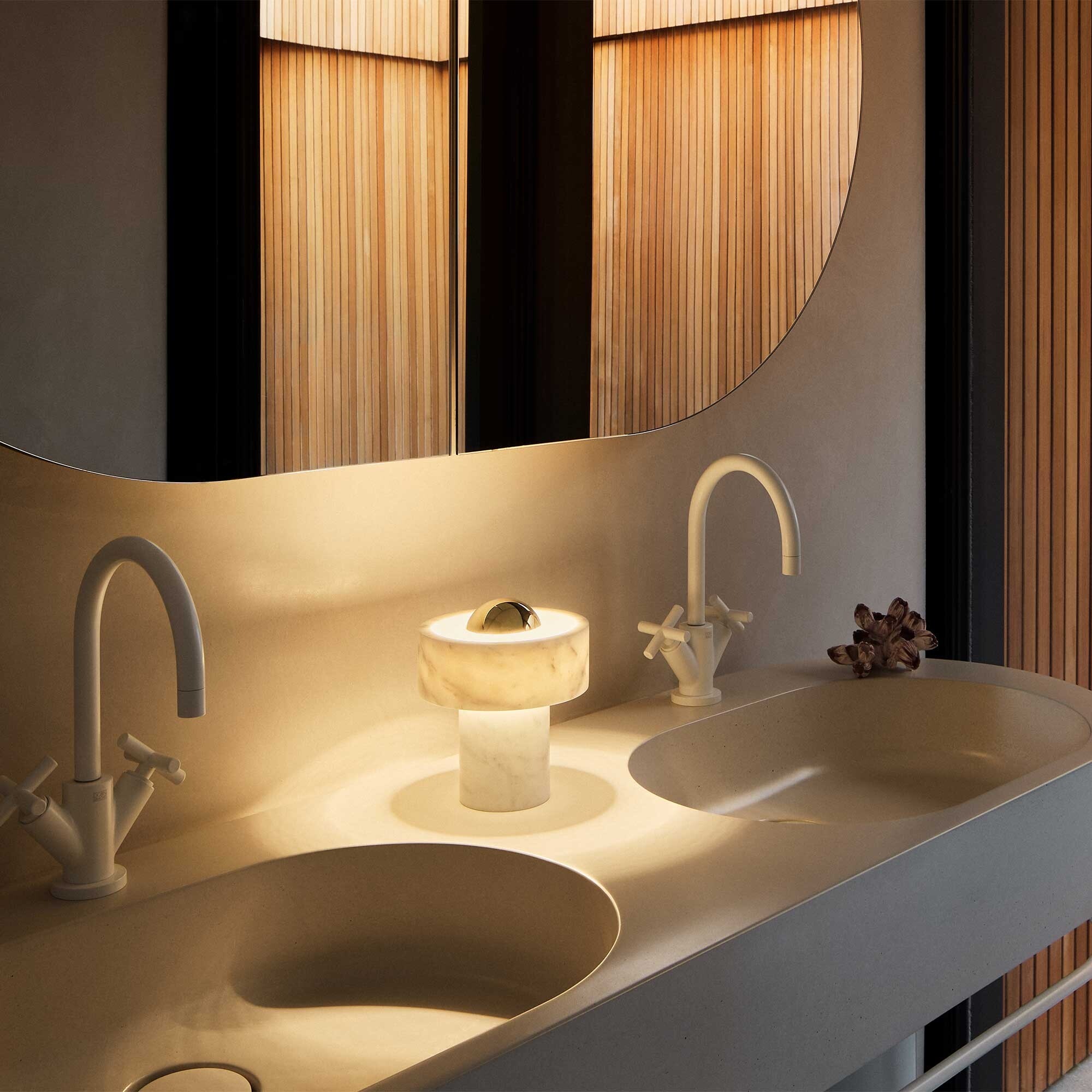 Stone LED Table Lamp with Battery