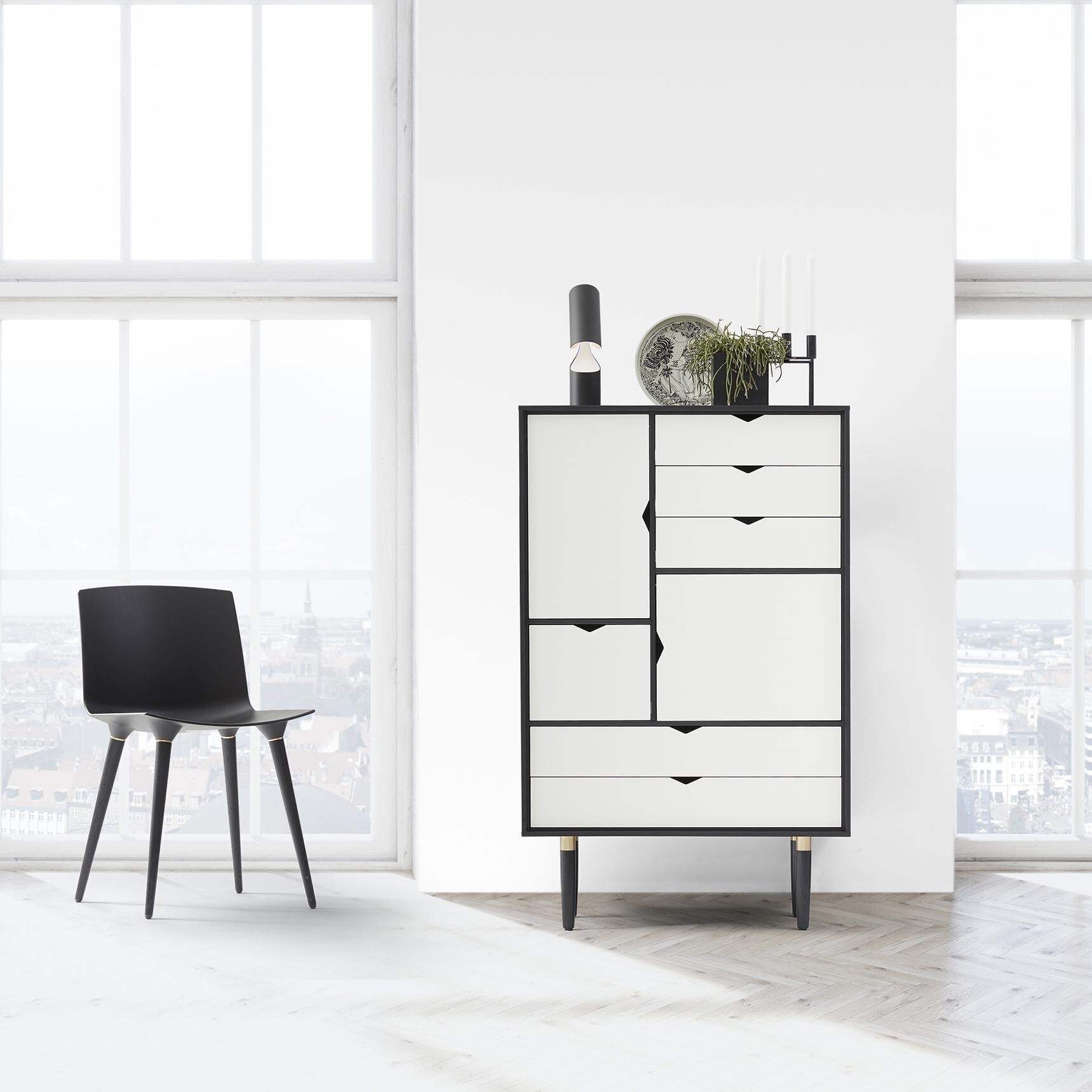 S5 Highboard White Fronts