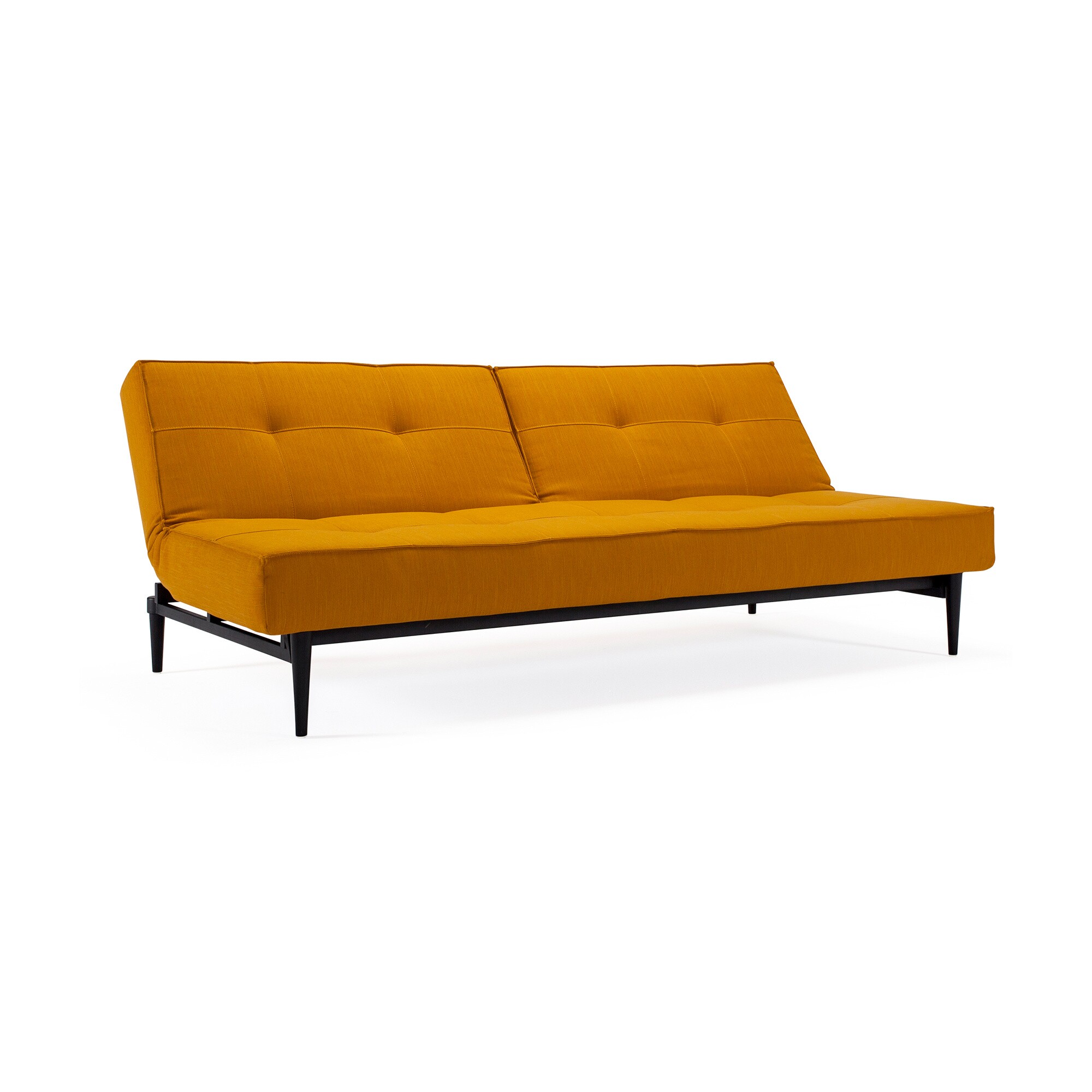 Splitback Styletto Sofa Bed Black Wood 210x91cm