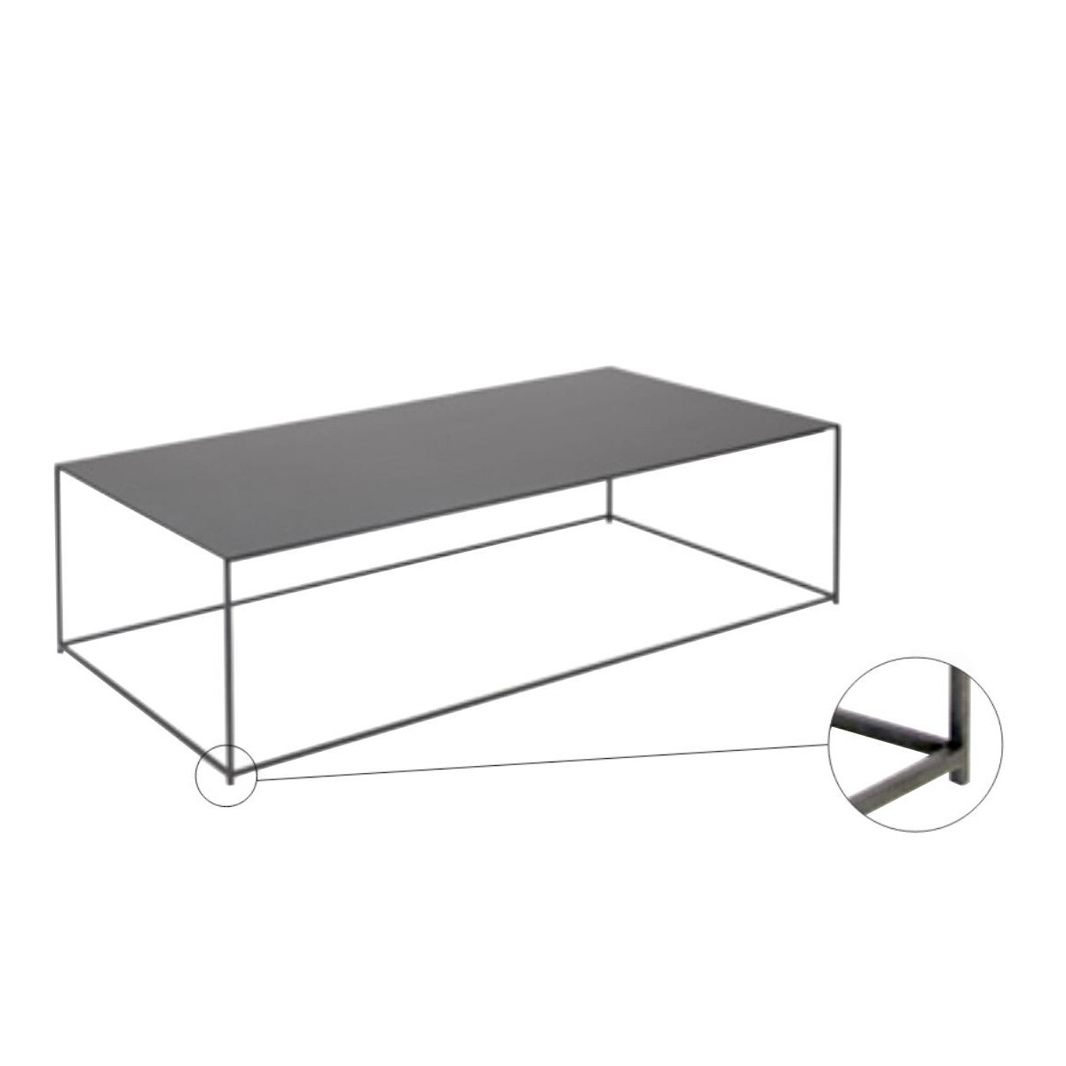 Slim Irony Side Table 124x62x34cm