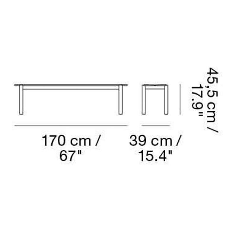 Linear Steel Outdoor Bench 170cm