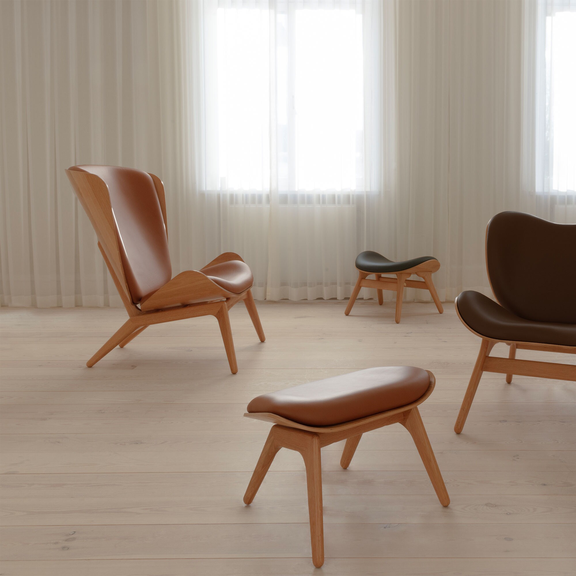 The Reader Ottoman Leather