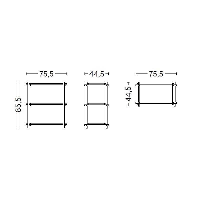 Woody Column Low Glass Shelf