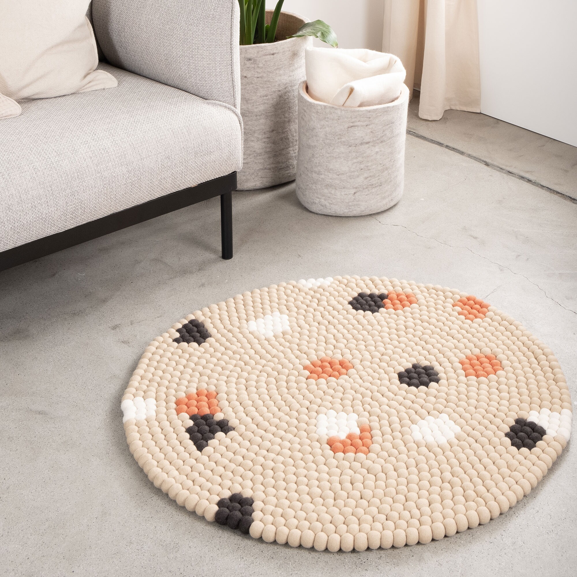 Terra Ocean Felt Ball Rug