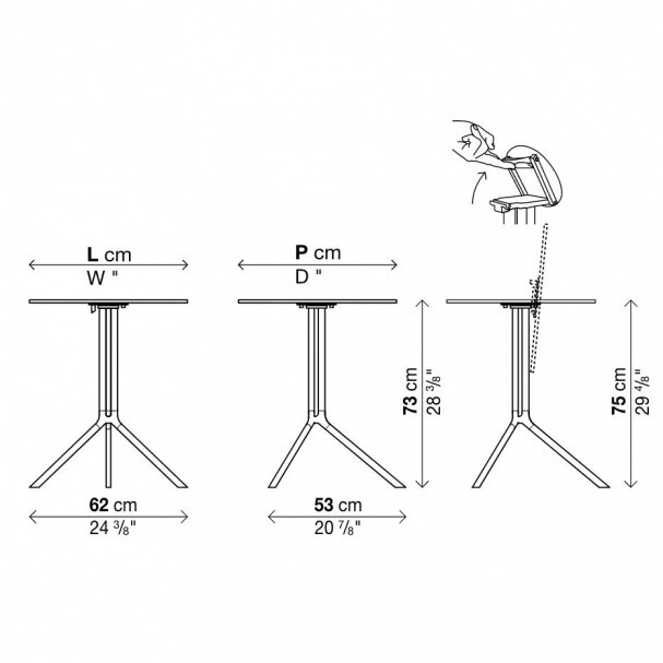 Poule Bistro Table round Ø 60cm