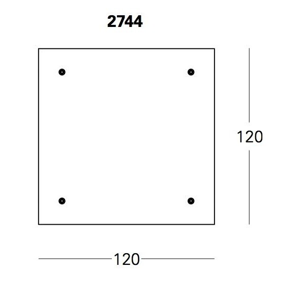 Tavolo Con Ruote Coffee Table 120x120cm
