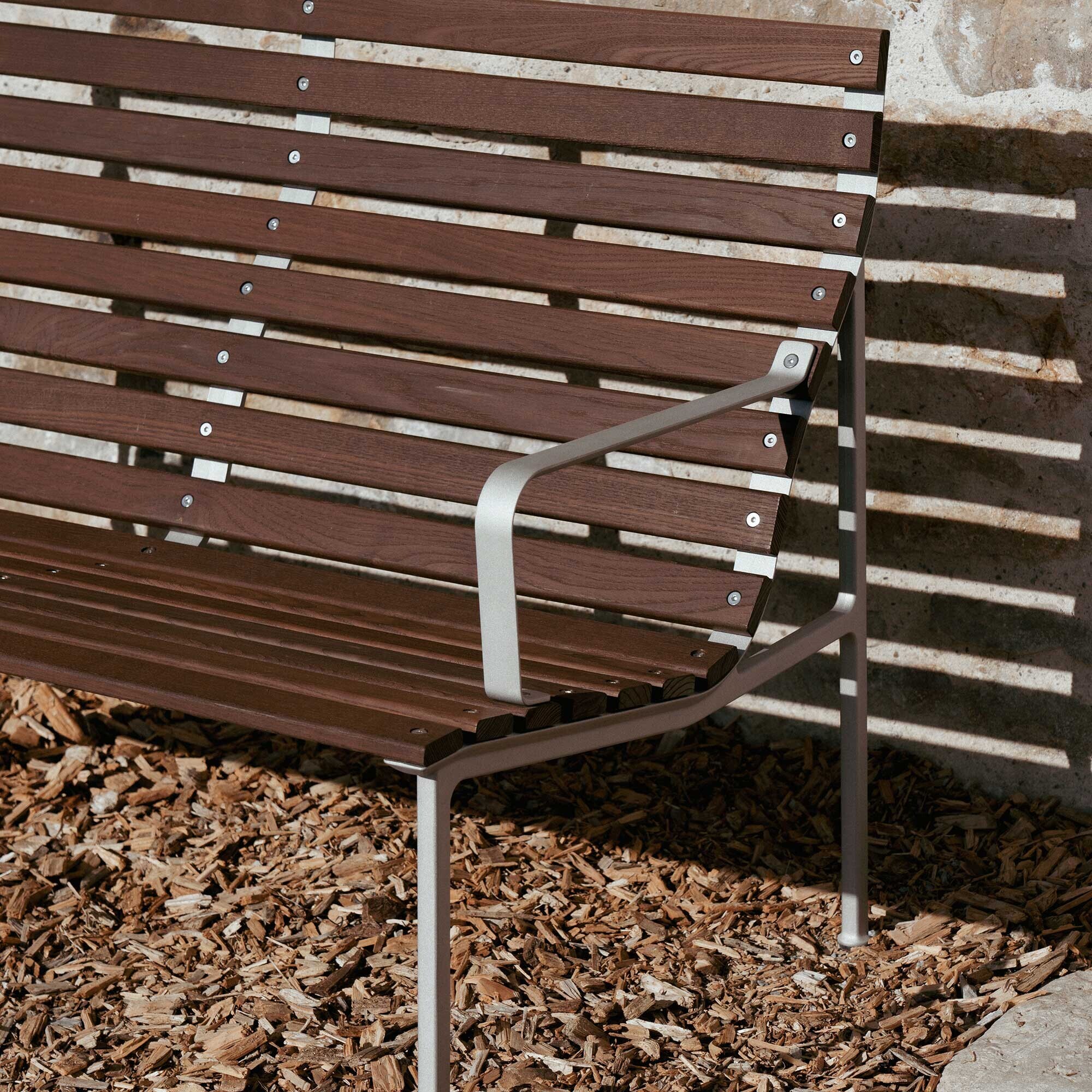 Traverse Outdoor Lounge Bench with Armrests