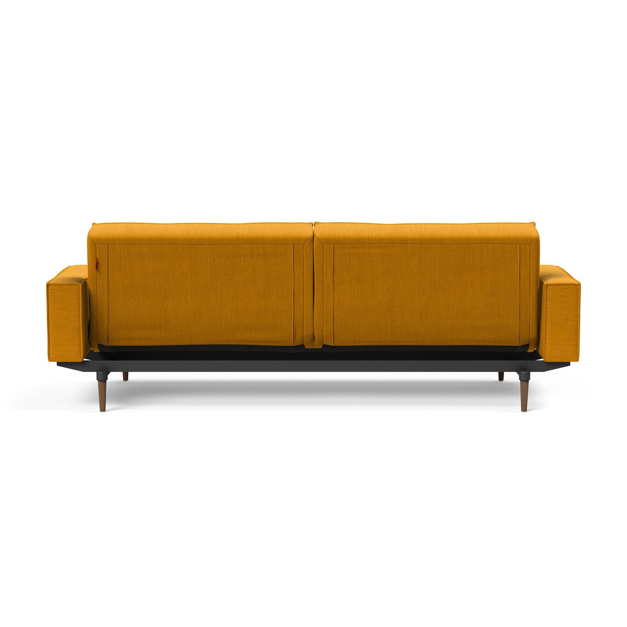 Splitback Styletto Sofa Bed With Armrests Dark Wood