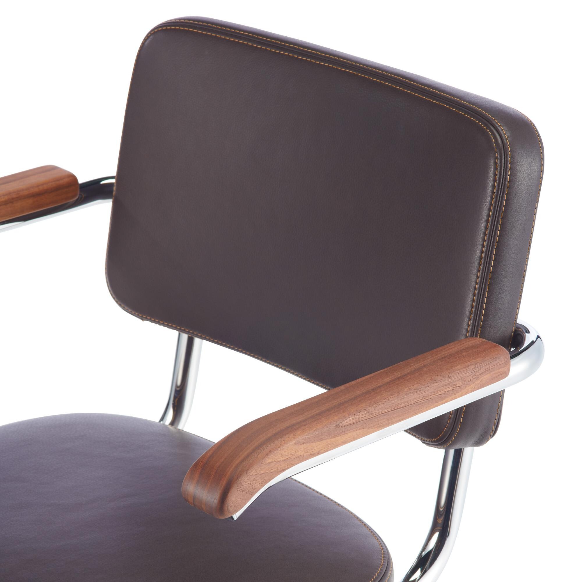 S 64 PV Pure Materials Cantilever Armchair Walnut