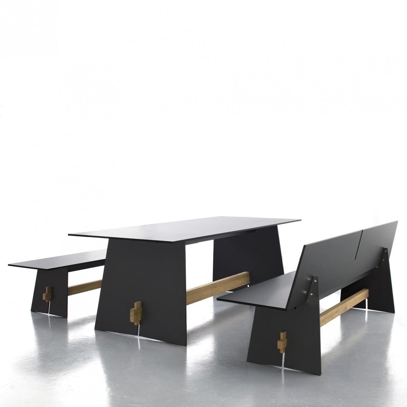 Tension Outdoor Bench With Backrest