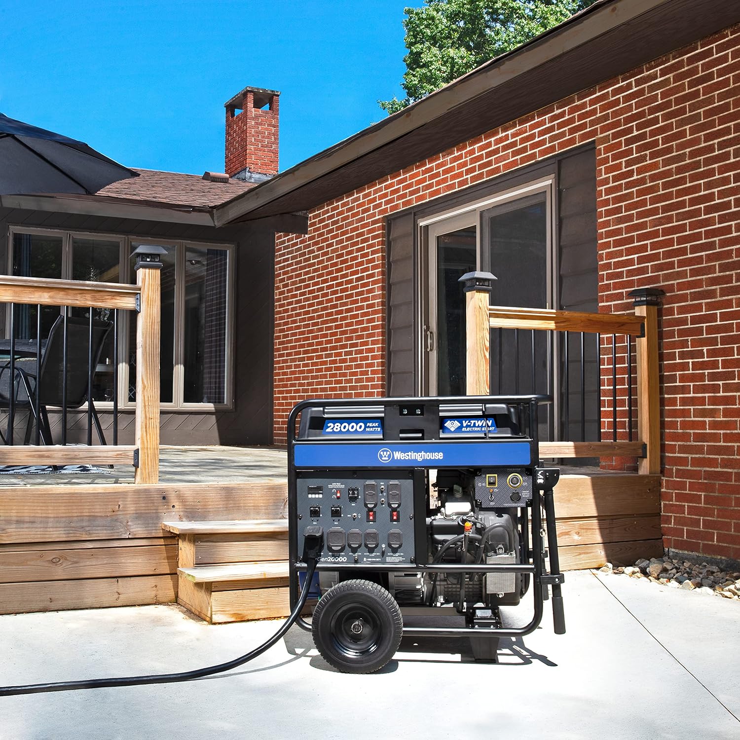 Westinghouse 28000 Peak Watt Tri-Fuel Home Backup Portable Generator, Remote Electric Start, Transfer Switch Ready, Gas, Propane, and Natural Gas Powered