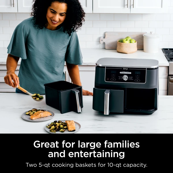 Ninja® Foodi® 6-in-1 10-qt. XL 2-Basket Air Fryer with DualZone™ Technology