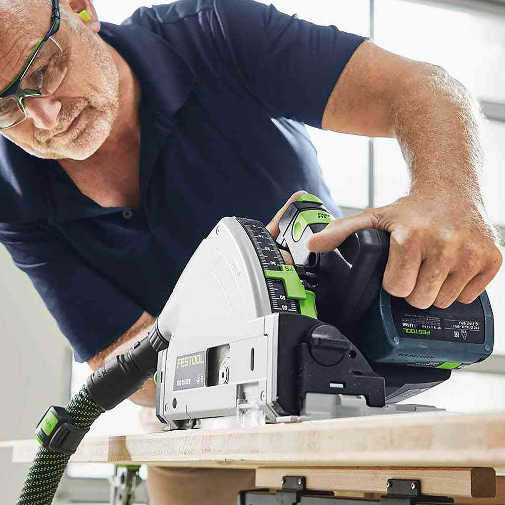 FESTOOL 18V Brushless 2 x 5.2Ah 160mm Plunge Saw with 1400mm Rail Kit 577282