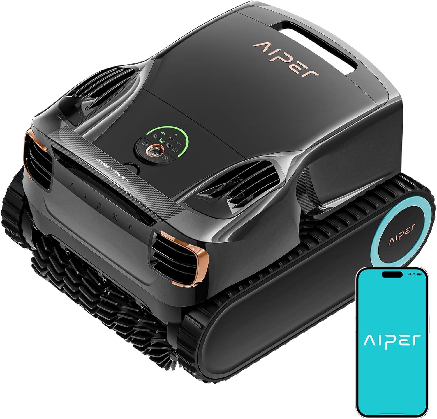Aiper Scuba X1 Pro Max Pool Cleaning Robot, Pool Mapping, Adaptive Path, 8500 GPH Power, Double Filtration, Smart Surface Parking, Pool Vacuum for All Inground Pools