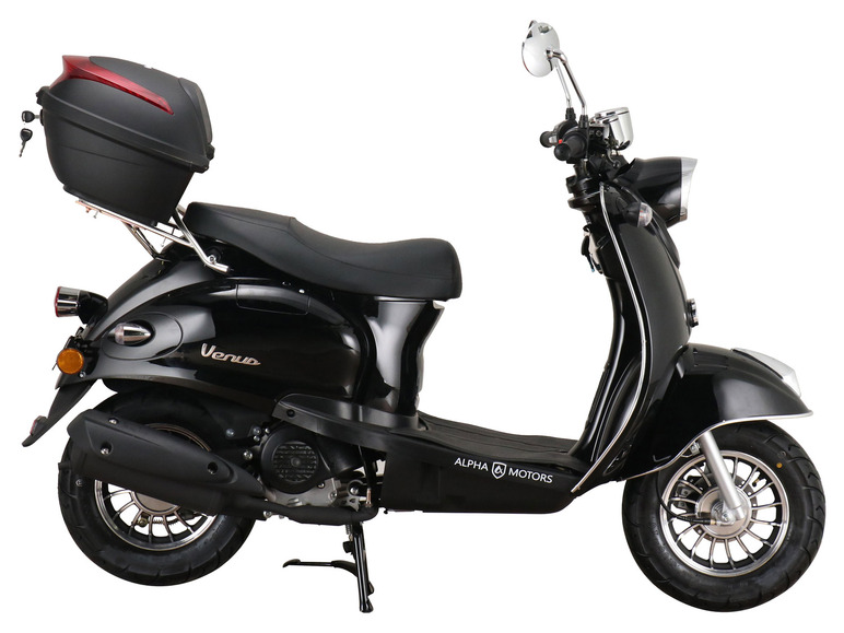 Alpha Motors Mofaroller Venus 50 ccm EURO 5 schwarz inkl. Topcase