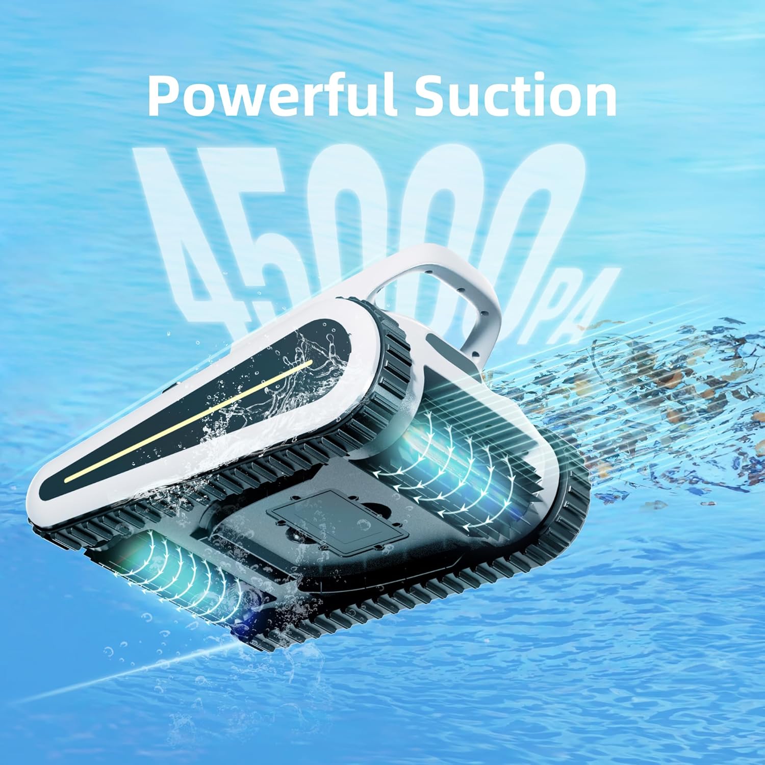 Pool Vacuum for Inground Pools, Cordless Robotic Pool Cleaner, Pool Vacuum with Upgraded Triple-Motor, Wall Climbing, Waterline Cleaning,150 min Battery Life for Pool Up to 2050 Sq.ft
